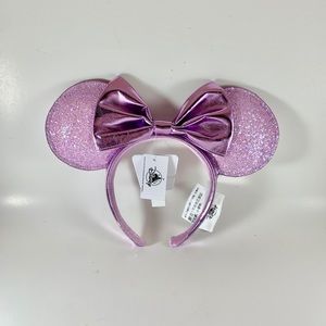 Minnie Mouse Metallic Ear Headband – Lilac